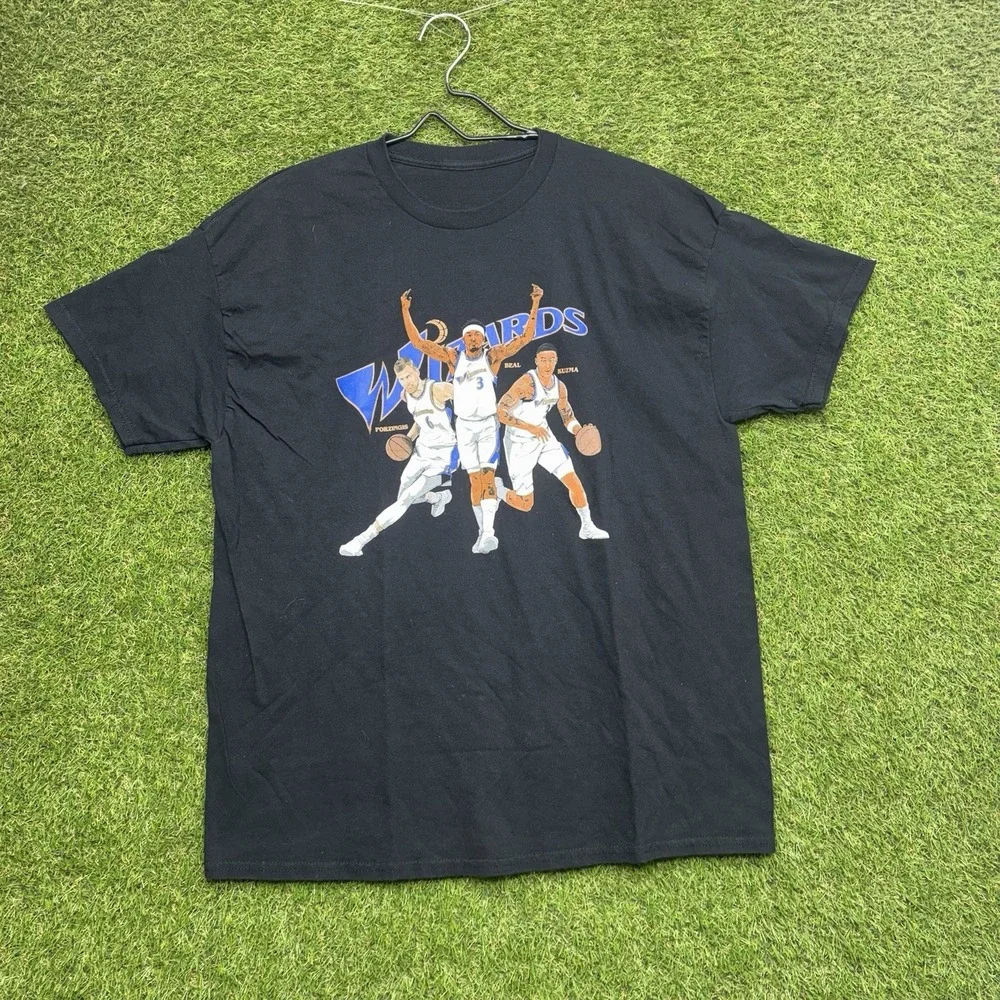 NBA Washington Wizards Shirt Mens Large Black Short Sleeve Basketball Sports